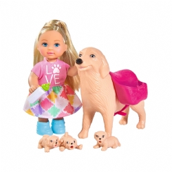 Simba Evi Love Barbie Bambola Shelly Dog Sitter Cane Cuccioli Bambina Rosa