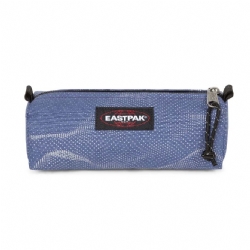 Eastpak  Astuccio Bustina Benchmark Single 3O1 Refleks Dots Navy Colore Azzurro Blue Bianco Grigio Onde Mare