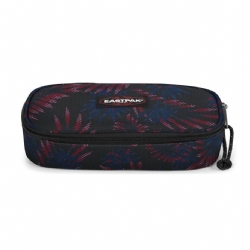 Eastpak Astuccio Ovale Oval Single C60 Flow Blushing Colore Nero Rosa Blu Rosso a Tema Fiori Palme