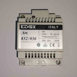 Elvox Art 832/030 Alimentatore per Citofono Videocitorno 220Volts a 15 Vac 30VA