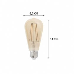 Lampadina  FSL LED 4 watt - ST21 Bulb - E27 - luce gialla 2200 K