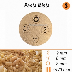 Trafila in Bronzo Speciale Pasta Mista per zuppe minestre Maccheroni Fusilli Tagliatelle Caserecce - VIP4 con tagliapasta