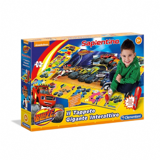 Clementoni - Tappeto Gigante Interattivo - Puzzle Gioco in scatola Blaze - Macchine - Bambino - 1