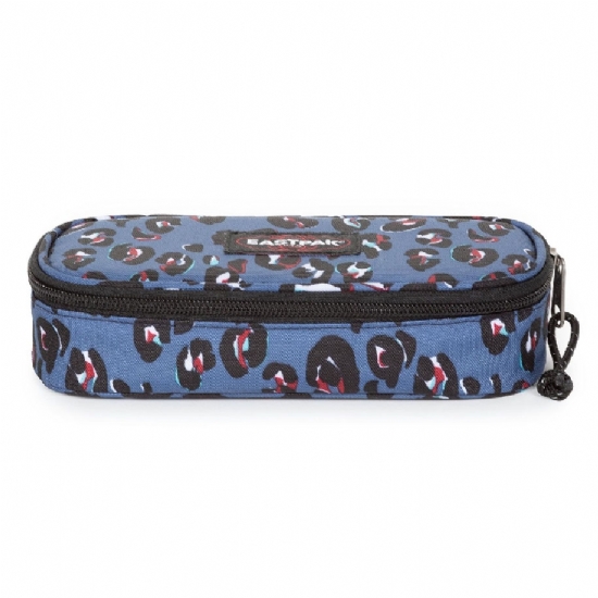 Eastpak Astuccio Ovale Oval Single 4K8 Partymal Leopard Colore Azzurro Blu Leopardato Macchie Nero Bianco Rosso Grigio - 1