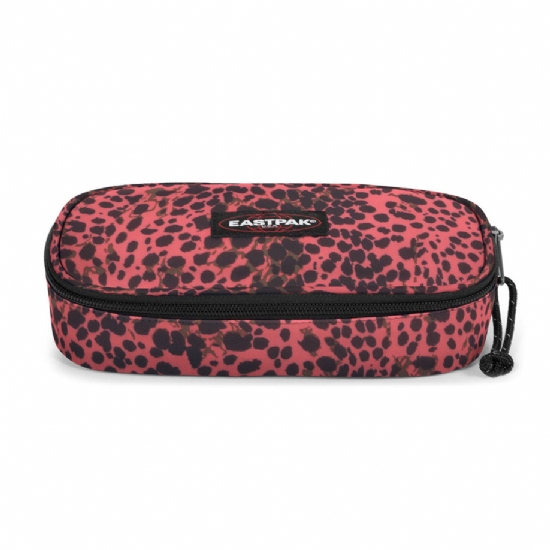 Eastpak Astuccio Ovale Oval Single 9A4 Accentimal Peach Arancia - Colore Rosa Nero Leopardato Pesca - 1