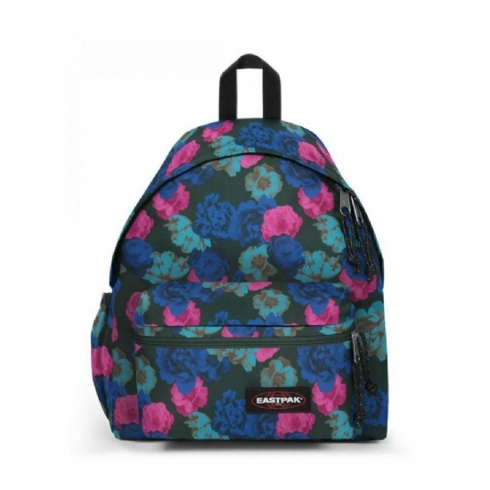 Eastpak Zaino Padded Zippl R 3A9 Mystical Dark 24lt Colore Nero con Fiori Blue Rosa Viola Verde Azzurro - 1