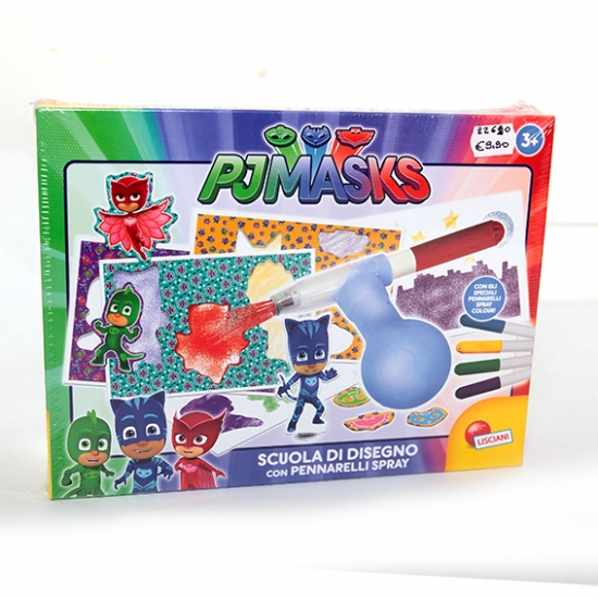 Pjmasks - Lisciani - Scuola di Disegno - Pennarelli Spray - Art School  - 1