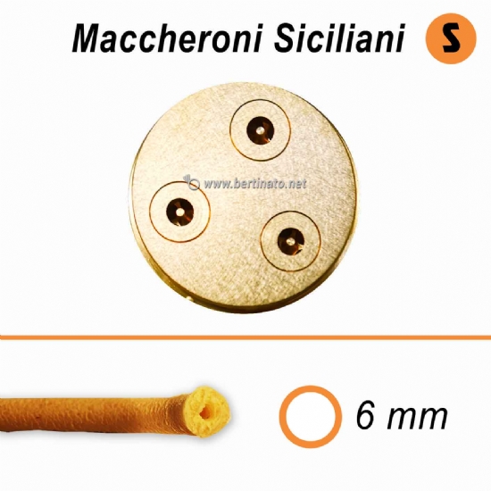 Trafila in Bronzo Speciale Maccheroni Siciliani Bucatini Lisci - La Fattorina Macchina con tagliapasta automatico per fare la pasta fresca   - 1