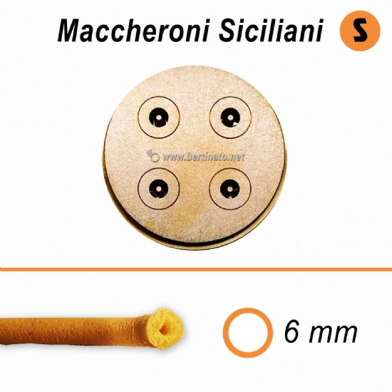 Trafila in Bronzo Speciale Maccheroni Siciliani Bucatini Lisci - VIP/2 Macchina con tagliapasta automatico per fare la pasta fresca  - 1
