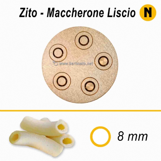 Trafila in Bronzo Speciale Zito Maccherone Liscio - VIP/2 Macchina con tagliapasta automatico per fare la pasta fresca  - 1