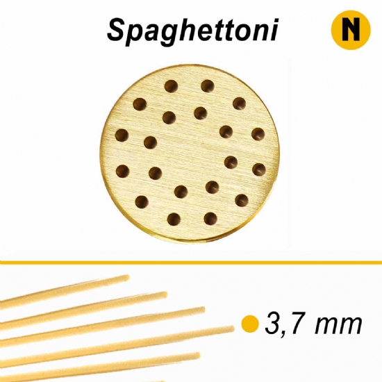 Trafila in bronzo Spaghettoni Spaghetti Grossi Grandi - La Fattorina Macchina per fare la pasta fresca  - 1
