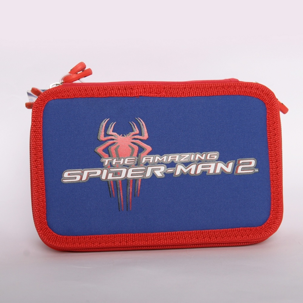 Astuccio Tombolino Spiderman Uomo Ragno Marvel Blu Bambini Scuola  Elementari 