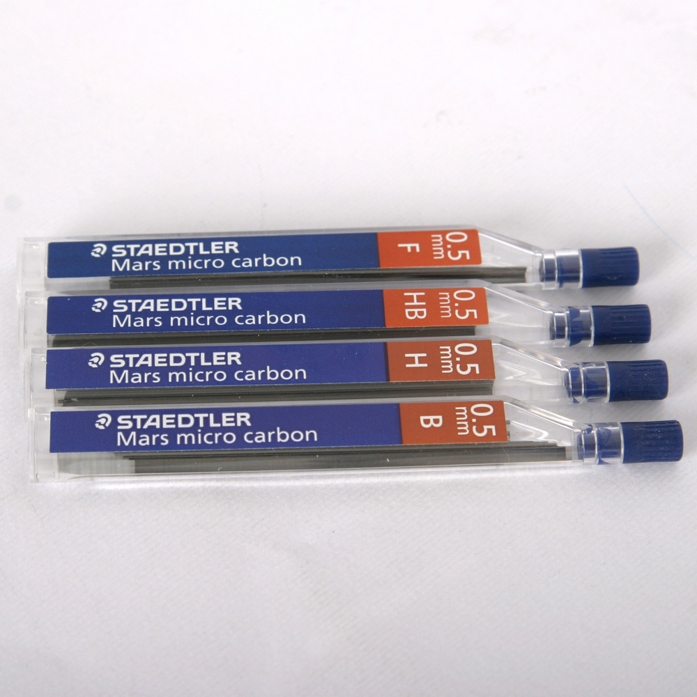 Mine Staedtler da 0,5 mm - Mars Micro Carbon ricarica per portamine 2 mm -  HB - H - 2H - 3H - B - 2B - F